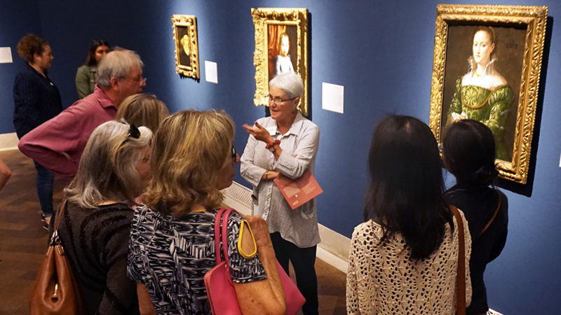 docent leading museum tour