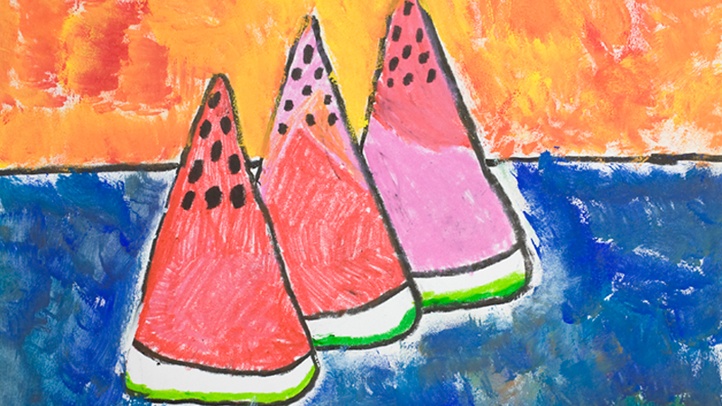 painting of watermelon