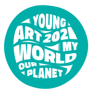 Young Art 2021 My World Our Planet exhibition logo ID