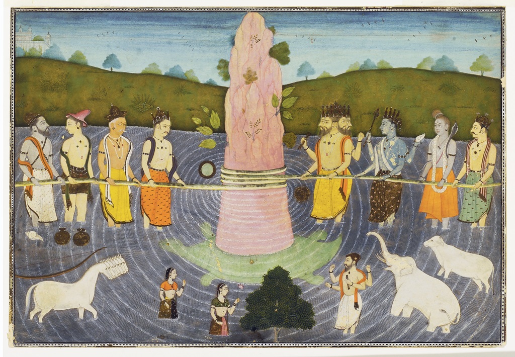 The Churning of the Ocean of Milk, India, Rajasthan, Bikaner, ca. 1700