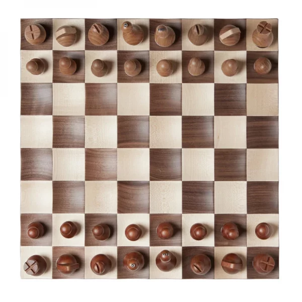 Wobble Chess Set in Walnut & Maple - Image 5