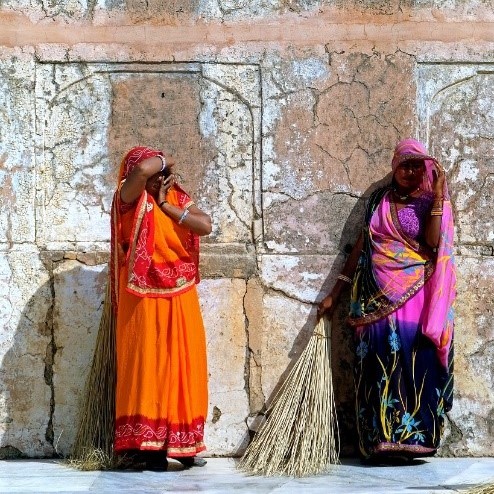 Women wearing Northwestern Indian Textiles