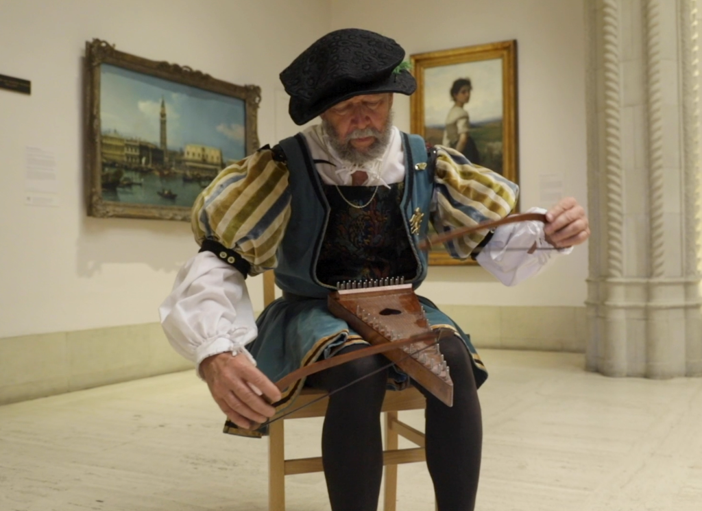 Courtly Noyse musician performing in art museum
