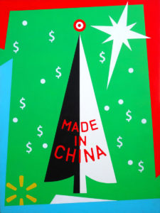 Christmas for Sale, 2022, painting by Mark-Elliott Lugo