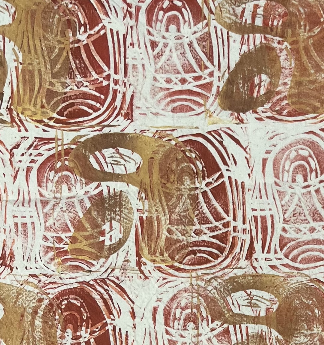 Henry Moore-inspired color print