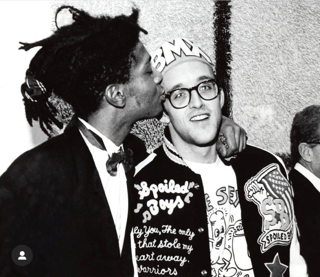 Photo of Basquat and Keith Haring