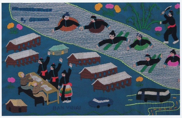 Embroidery of a Laos village