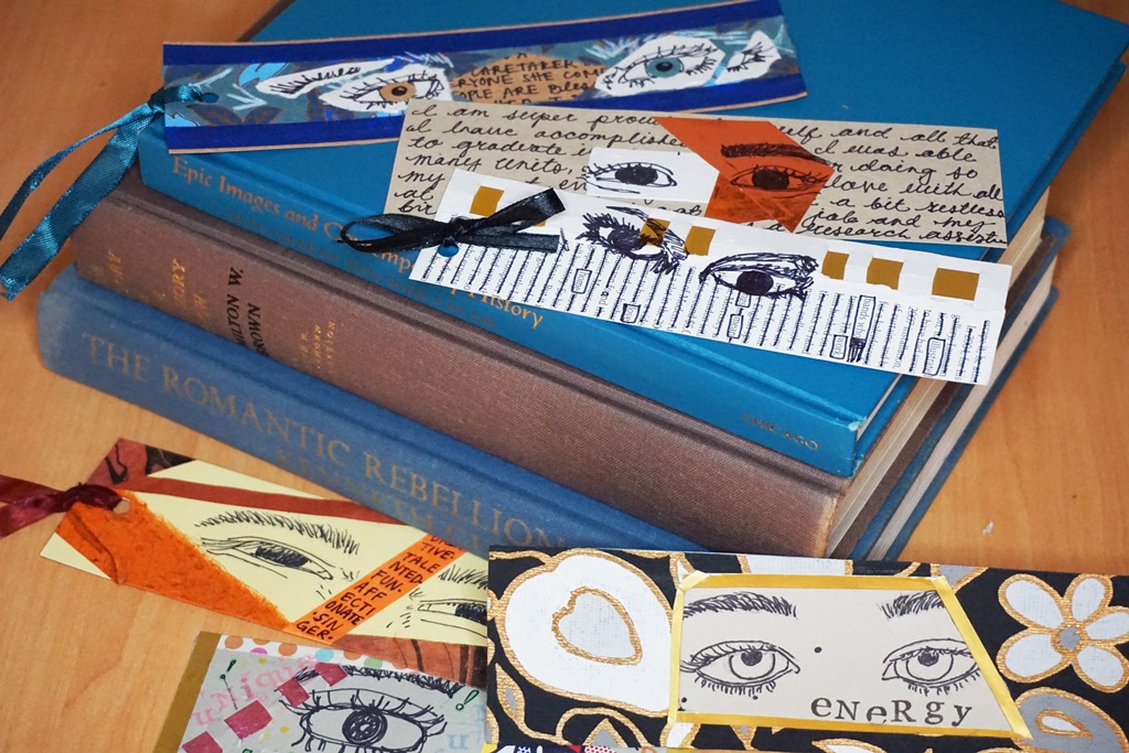 Book Day at SDMA books and hand-drawn bookmarks