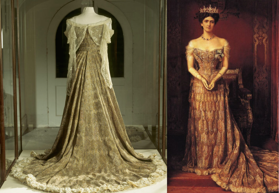 The Peacock Dress and a painting of Mary Victoria Leiter, Lady Curzon, by William Logsdail