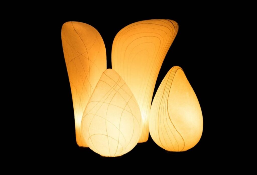 Washi light art by Eriko Horkii