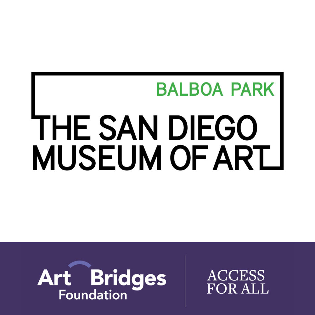 San Diego Museum of Art, Art Bridges, and Access for All logos
