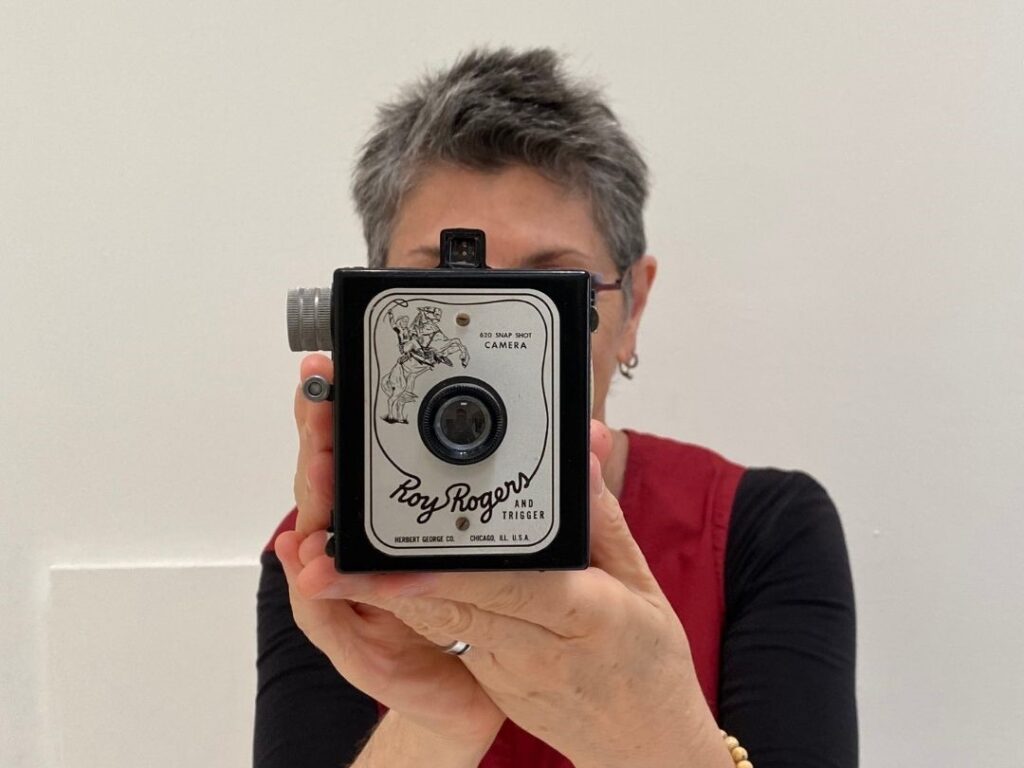 Deborah Klochko with vintage camera