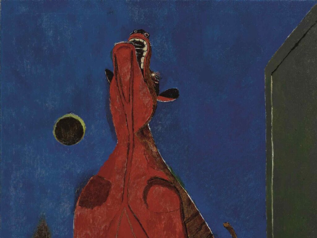 Dog Howling at Moon painting by Rufino Tamayo