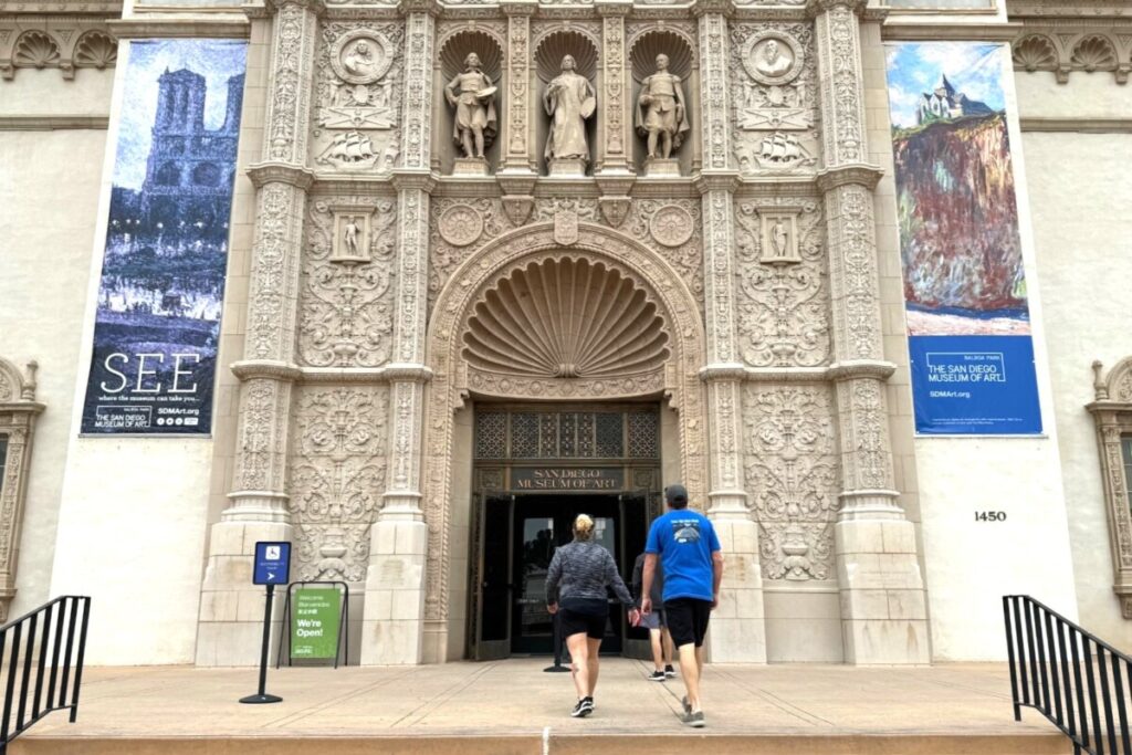 Visitors entering The San Diego Museum of Art