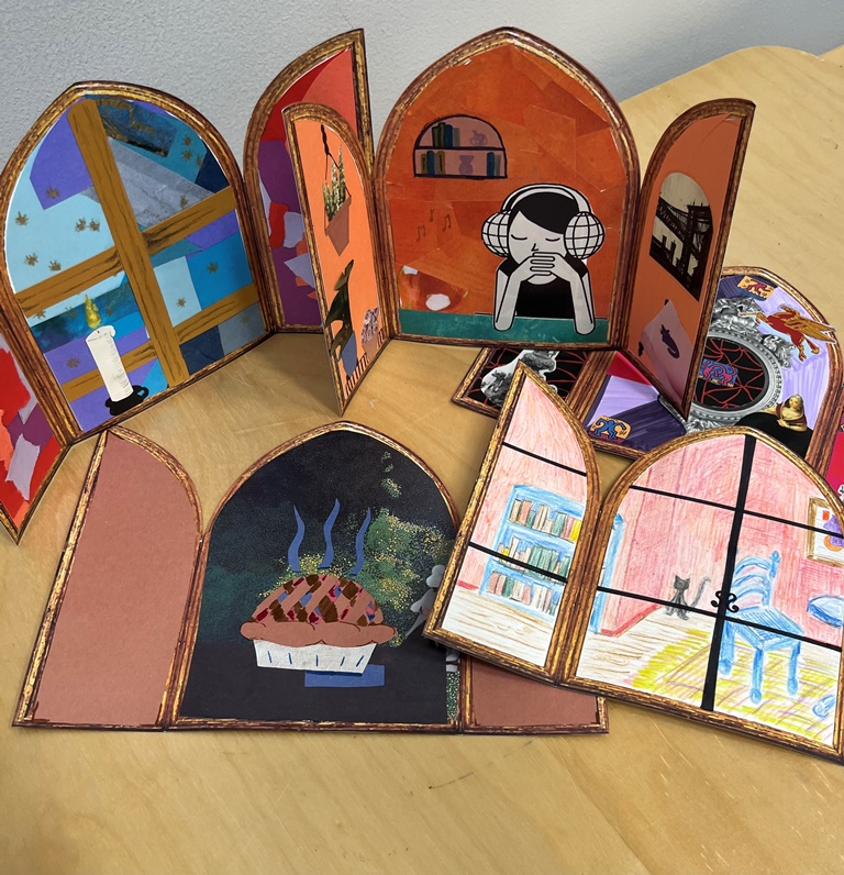 Triptych window cards artwork