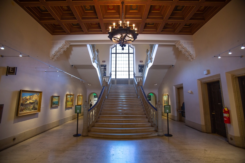 The San Diego Museum of Art rotunda grand staircase