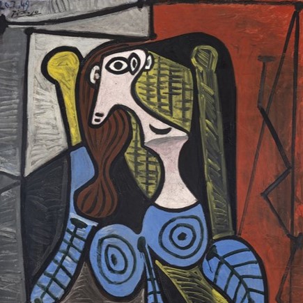 Abstract painting of woman by Picasso