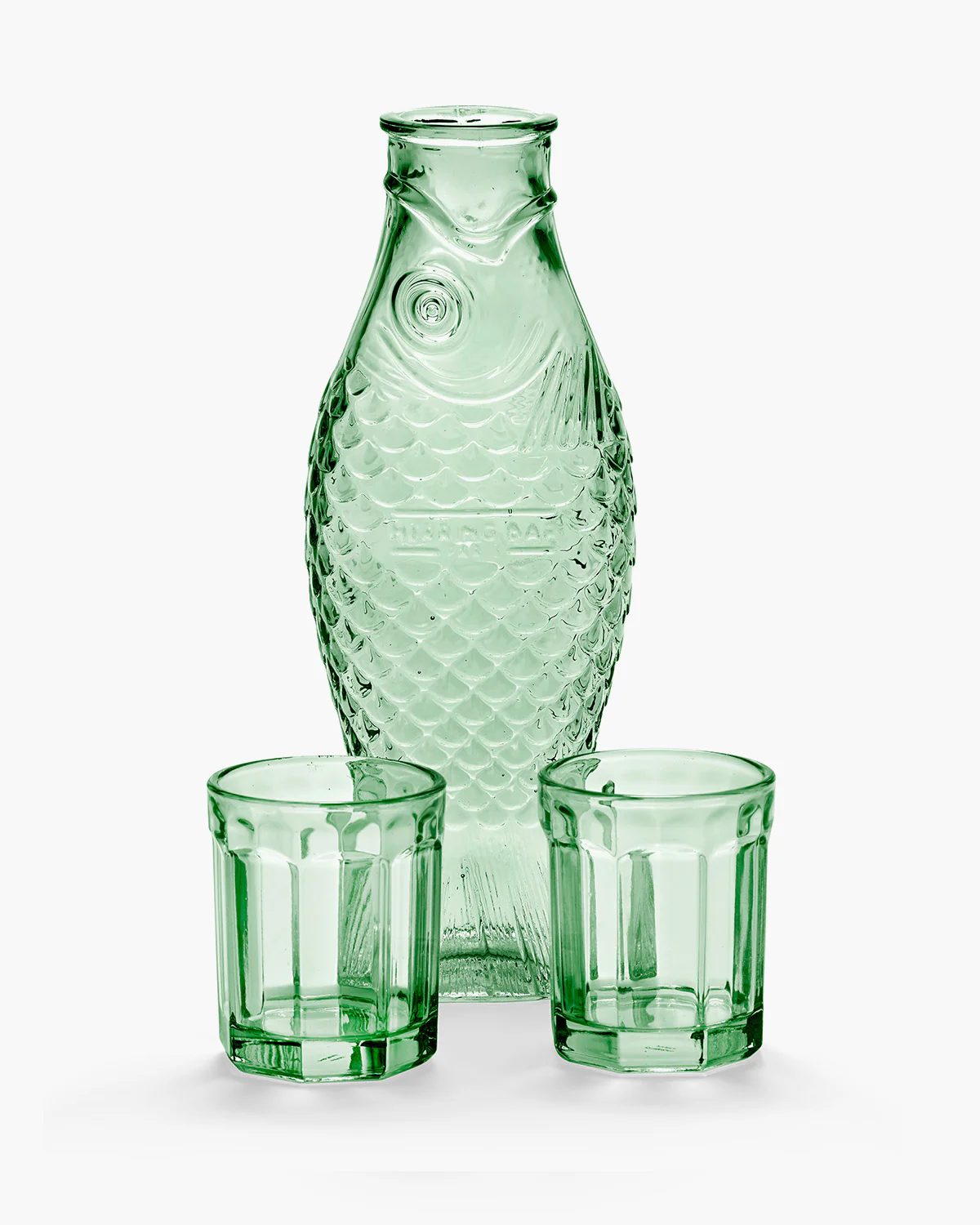 Green Fish Carafe and Glasses