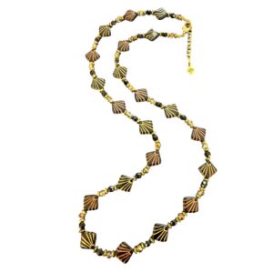 Long Art Deco Czech Glass Necklace